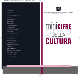 Minicifre della cultura 2012 - Ministero dei Beni e le Attività Culturali