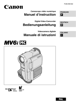 Manuel d`instruction Bedienungsanleitung Manuale di