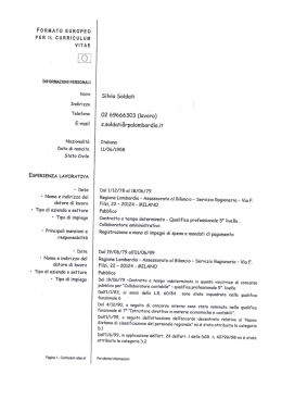 formato europeo per il curriculum vitae