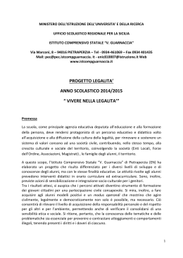 progetto legalita - Istituto Comprensivo "Vincenzo Guarnaccia"