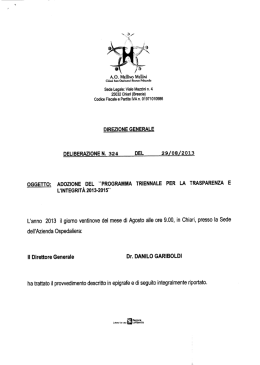 deliberazione n. 324 del 29-08-2013 adozione del