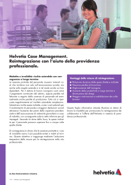 Case Management - foglio informativo