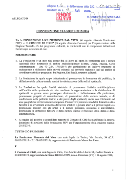 convenzione - Comune di Ciri&egrave;