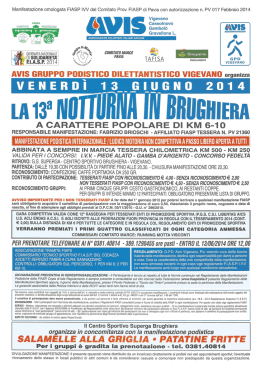 volantino - Podismo Lombardo