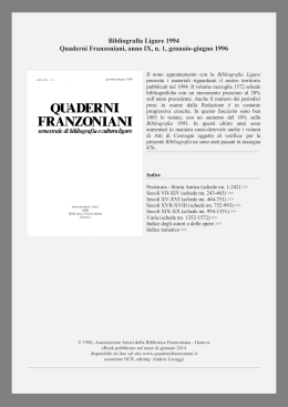 Guarda la Bibliografia ligure 1994 on line