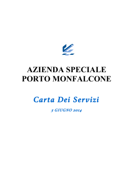 Carta dei Servizi - Azienda Speciale per il Porto di Monfalcone