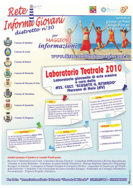 Manifesto per la promozione delle Attività Teatrali