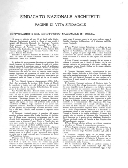 Sindacato Nazionale Architetti: Pagine di vita Sindacale