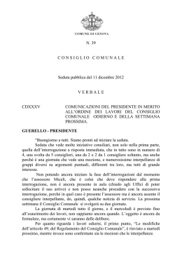 Verbale della seduta approvato