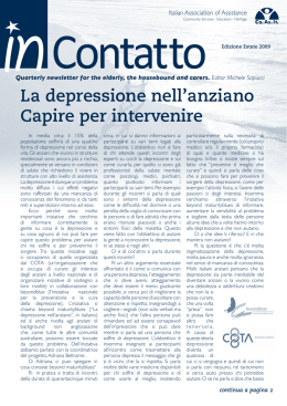 La depressione nell`anziano Capire per intervenire