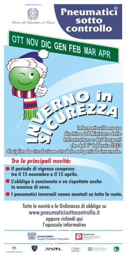 Poster Inverno in Sicurezza e in regola 2013 / 2014