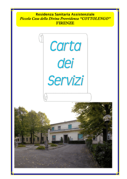 La carta dei servizi - Cottolengo