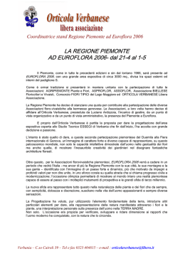 La Regione Piemonte ad Euroflora 2006 dal 21-4