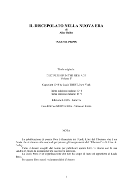 il discepolato nella nuova era