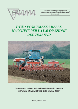 l`uso in sicurezza delle macchine per la lavorazione del