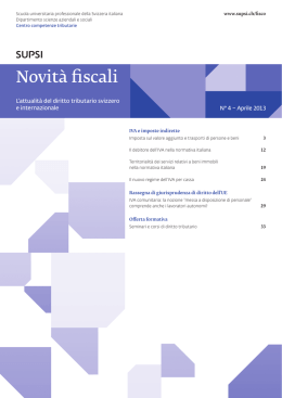 Novit&agrave; fiscali