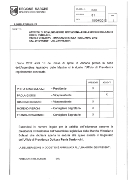 Delibera U.d.P. 639 del 19/04/2012