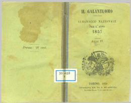 Il galantuomo: almanacco nazionale per il 1857
