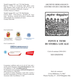 XIII edizione - Archivio Bergamasco