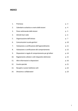 Opuscolo informativo per i genitori