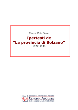 Ipertesti de “La provincia di Bolzano”