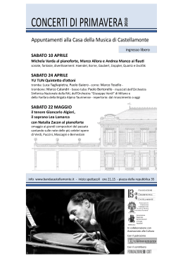 concerti di Primavera - Associazione Filarmonica Castellamonte