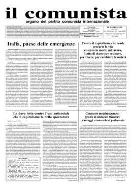 Italia, paese delle emergenze - Parti communiste international