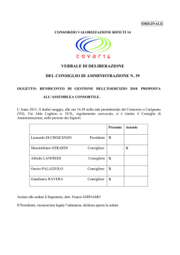 verbale di deliberazione del consiglio di amministrazione