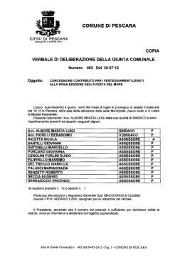 O. - Comune di Pescara