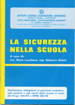 la sicurezza nella scuola