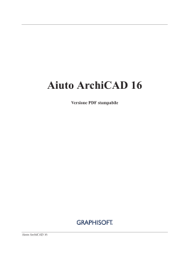 Aiuto ArchiCAD 16