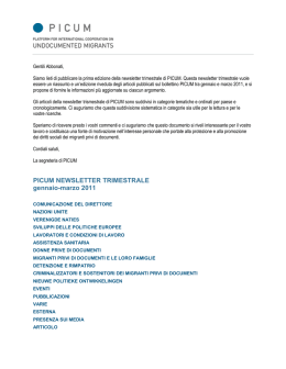 Newsletter trimestrale di PICUM - gennaio-marzo 2011 (EN