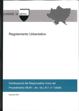 Certificazione del Responsabile del Procedimento