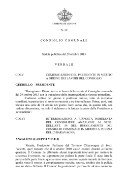N. 39 CONSIGLIOCOMUNALE Seduta pubblica del 29 ottobre 2013