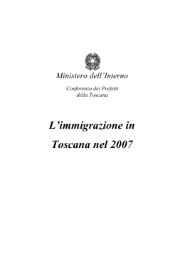 Immigrazione in Toscana 2007 - Libertà civili e immigrazione