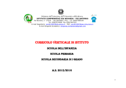 Curricolo verticale di istituto