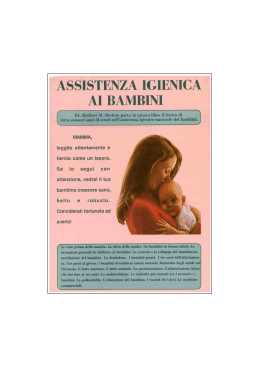 Assistenza igienica ai bambini