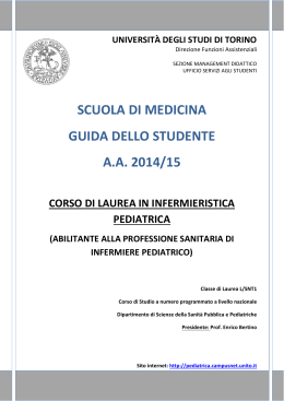 corso di laurea in infermieristica pediatrica