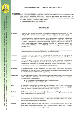 Scarica il documento - Parco Nazionale d`Abruzzo Lazio e Molise