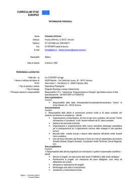 CURRICULUM VITAE EUROPEO