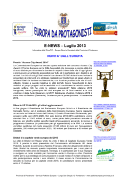 E - News Luglio - Provincia di Pordenone