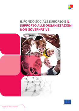 il fondo sociale europeo e il supporto alle
