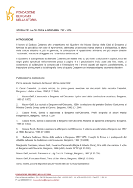 INTRODUZIONE Il lavoro di Barbara Cattaneo che presentiamo nei