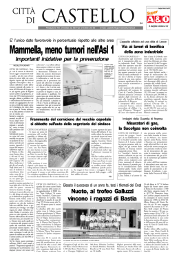 Mammella, meno tumori nell`Asl 1