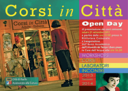 Opuscolo Corsi in Citt&agrave; 2013/14