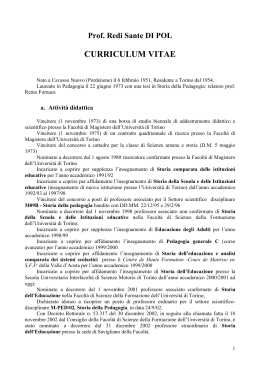 Curriculum vitae (italiano)