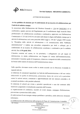Avviso di selezione per addetto stampa 2
