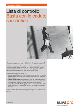 Lista di controllo Basta con le cadute sui cantieri