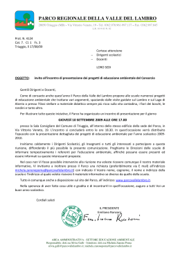 PARCO REGIONALE DELLA VALLE DEL LAMBRO