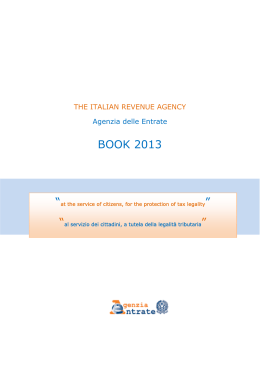 Book 2013 - Agenzia delle Entrate